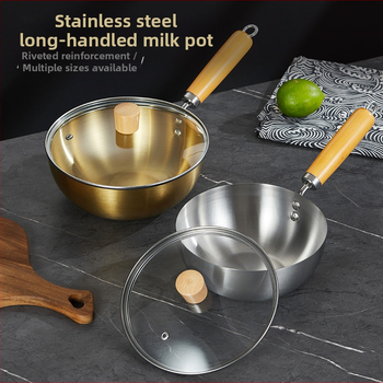 Wok z nehrdzavejúcej ocele 430, bez povlaku, s jedným dnom a skleneným viečkom