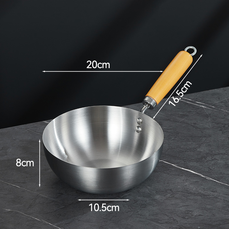 Wok od nehrđajućeg čelika 430, bez premazivanja, s jednim dnom i staklenim poklopcem