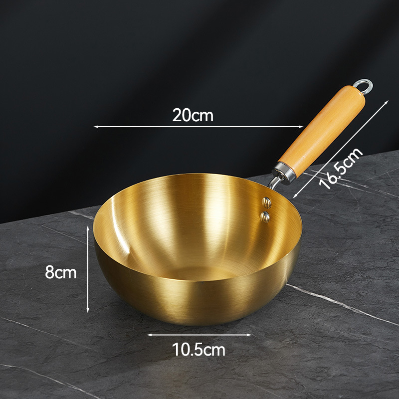 Wok od nehrđajućeg čelika 430, bez premazivanja, s jednim dnom i staklenim poklopcem