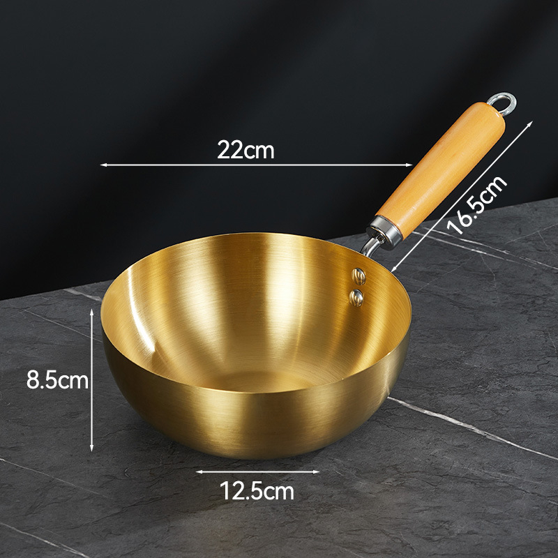 Wok od nehrđajućeg čelika 430, bez premazivanja, s jednim dnom i staklenim poklopcem