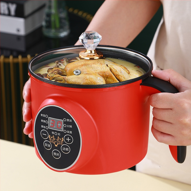 Bo Bo JXJ-30 Elektrické varné hrniec, objem ≤2 l, pre 2–3 osoby, mechanické a mikroprocesorové ovládanie, keramické antiadhézne vnútro, 110–220 V