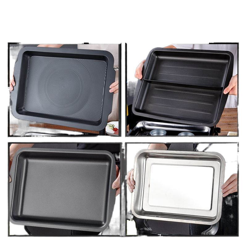 Ploča za roštilj od nehrđajućeg čelika, podijeljena, neprijanjajuća, za komercijalne restorane i kućnu upotrebu