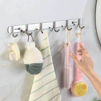 Umeraș pentru haine din oțel inoxidabil 304, montat pe perete, finisaj lucios, greutate 0,5 kg, stil modern minimalist