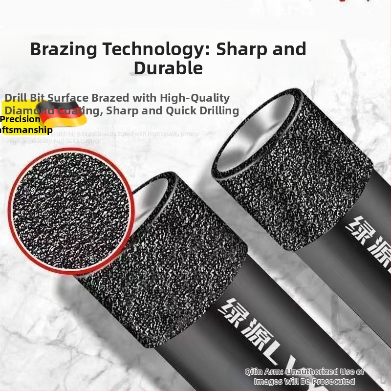 Set de bituri pentru deschiderea găurilor în plăci, pentru găurire uscată — pentru ceramică solidă, plăci vitrificate și marmură, găuri circulare, unealtă manuală