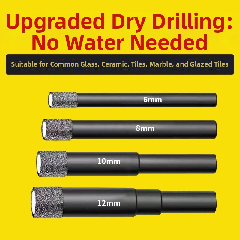 Set de bituri pentru deschiderea găurilor în plăci, pentru găurire uscată — pentru ceramică solidă, plăci vitrificate și marmură, găuri circulare, unealtă manuală