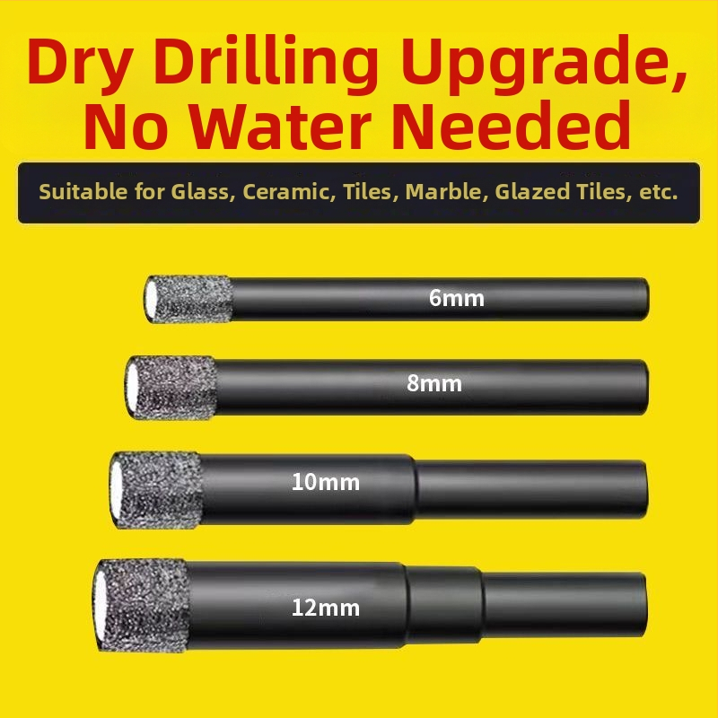 Set de bituri pentru deschiderea găurilor în plăci, pentru găurire uscată — pentru ceramică solidă, plăci vitrificate și marmură, găuri circulare, unealtă manuală