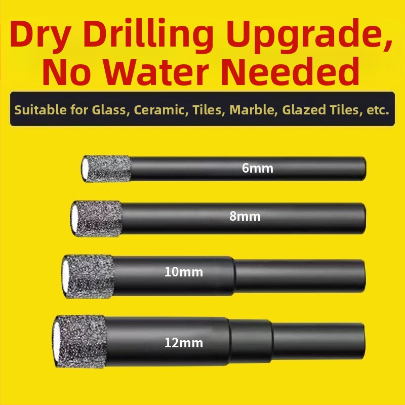 Set de bituri pentru deschiderea găurilor în plăci, pentru găurire uscată — pentru ceramică solidă, plăci vitrificate și marmură, găuri circulare, unealtă manuală