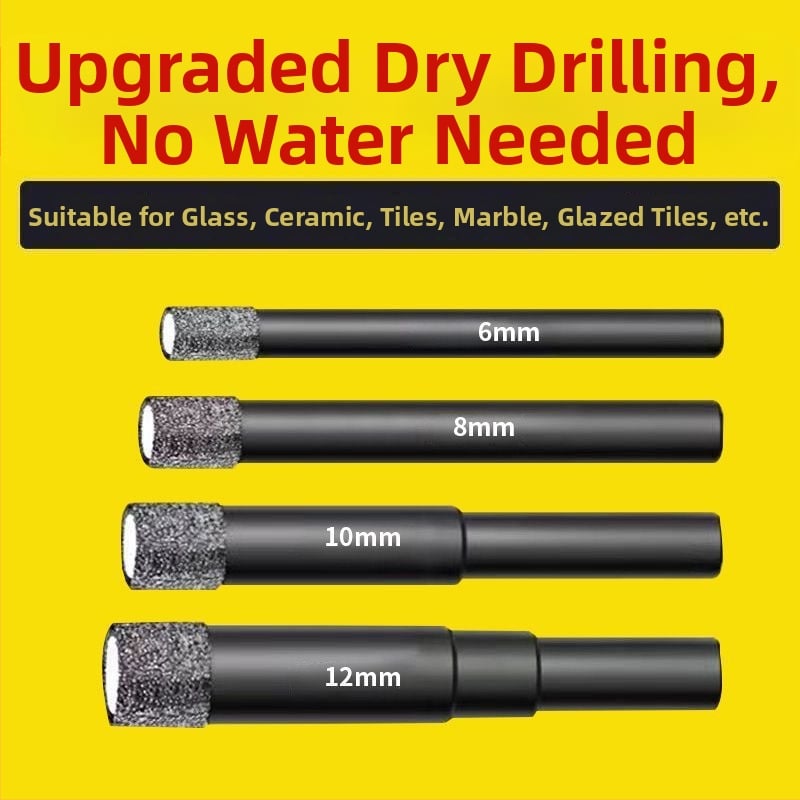 Set de bituri pentru deschiderea găurilor în plăci, pentru găurire uscată — pentru ceramică solidă, plăci vitrificate și marmură, găuri circulare, unealtă manuală