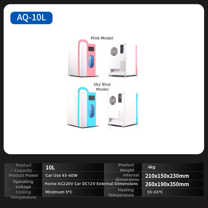 Chisman polovodičový chladič do auta - prenášateľná mini chladnička do auta a domova, ABS, 30-60W, 220-240V, 5°C–65°C