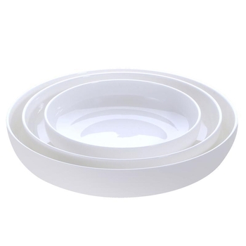Csontporcelán tál, mély, kör alakú, >45% csontporcelán, alul-glazúros felület, mikrosütőben használható, logónyomás lehetőség