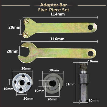 Cap de conversie bormașină în polizor unghiular pentru lustruire și tăiere cu disc de marmură — Ran, oțel