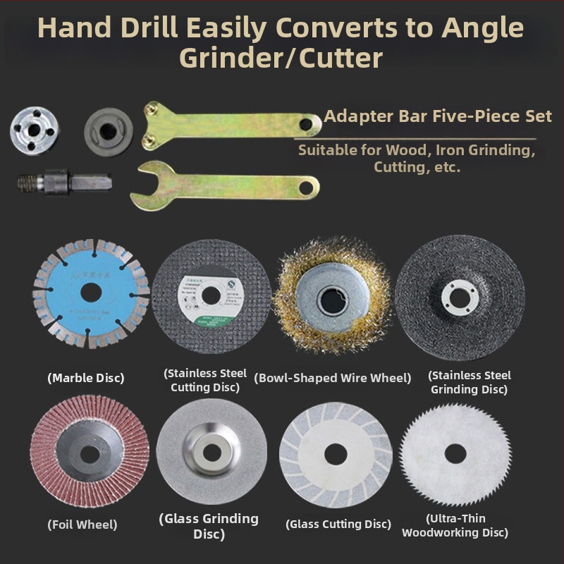 Cap de conversie bormașină în polizor unghiular pentru lustruire și tăiere cu disc de marmură — Ran, oțel