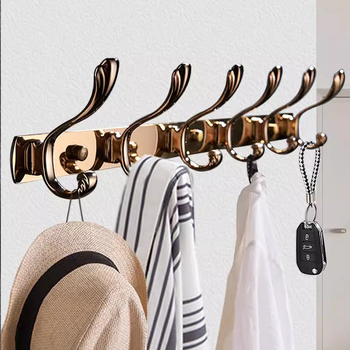 Стенно закачало за дрехи, неръждаема стомана, медно-титаново покритие, стил светло лукс, марка Liang, 820 g