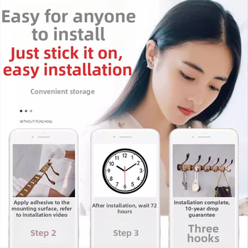 Стенно закачало за дрехи, неръждаема стомана, медно-титаново покритие, стил светло лукс, марка Liang, 820 g