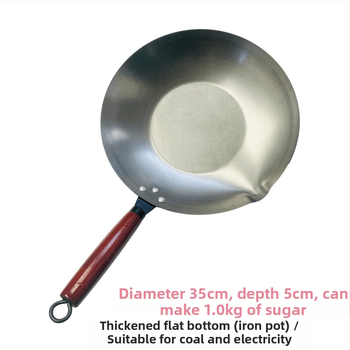 Wok z nehrdzavejúcej ocele, nepriľnavý povrch, model 35-40, jednovrstvé dno, univerzálny sporák