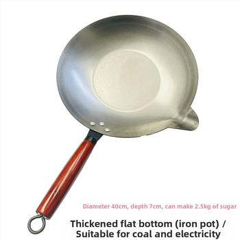 Wok z nehrdzavejúcej ocele, nepriľnavý povrch, model 35-40, jednovrstvé dno, univerzálny sporák