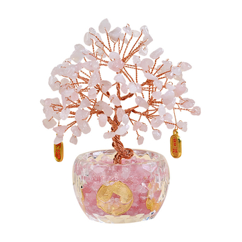 Kristály Pénzfa Dísz - Nyers kő, Új kínai stílus, Asztali dísz