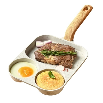 Tri u jedan neprijanjajući tiganj za doručak, plosnati tiganj za jaja, palačinke, omlete, hamburger i steak