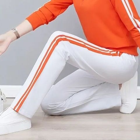 Női mindennapi nadrágkosztüm hosszú ujjúval — viszkóz szálas anyag, 90–95% poliészter; 3/4 hosszú nadrág; 2025 tavaszi megjelenés