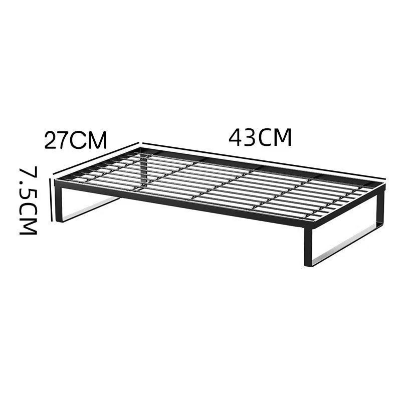 Кухненски рафт за котлон, стенен монтаж, въглеродна стомана, прост и модерен стил, без монтаж
