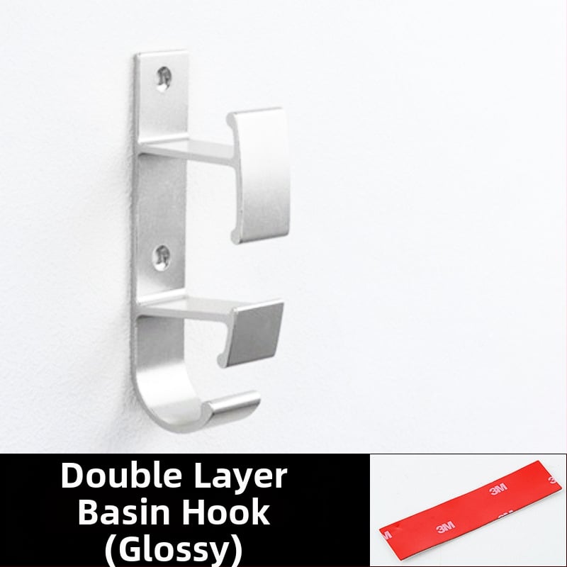 Стенна закачалка за мивка от Space Aluminum, модерн стил на проста естетика, тегло 0,056 кг, обработка Bright Light