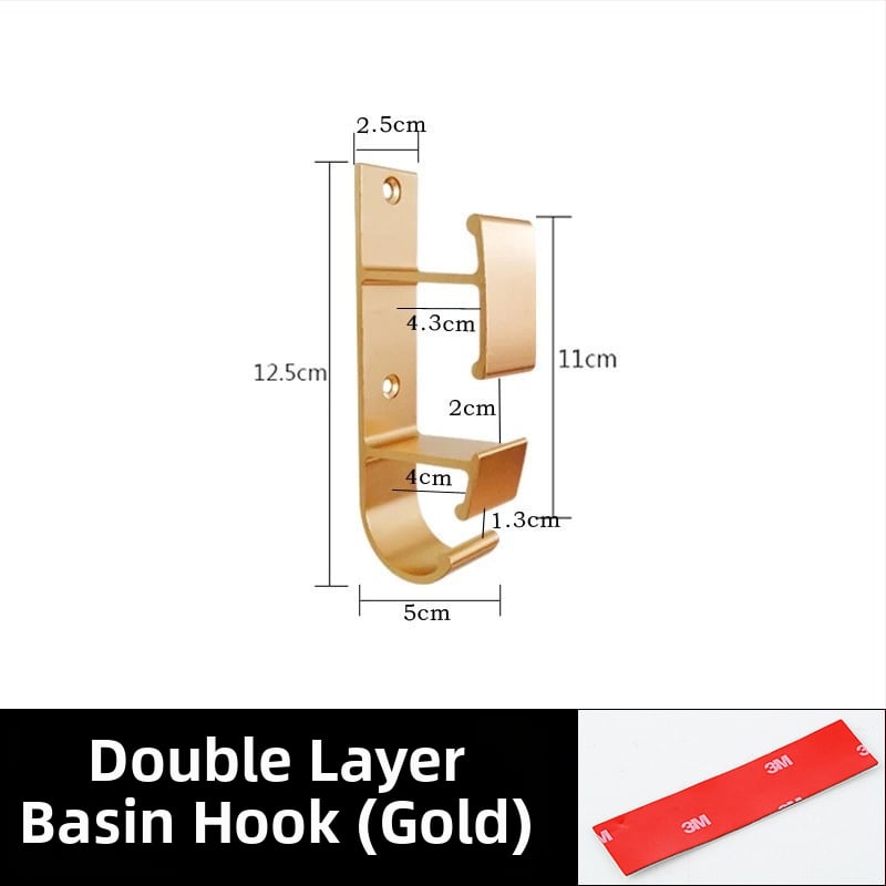 Стенна закачалка за мивка от Space Aluminum, модерн стил на проста естетика, тегло 0,056 кг, обработка Bright Light