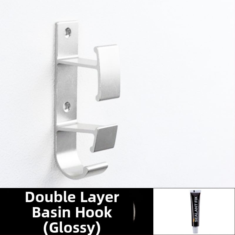 Стенна закачалка за мивка от Space Aluminum, модерн стил на проста естетика, тегло 0,056 кг, обработка Bright Light