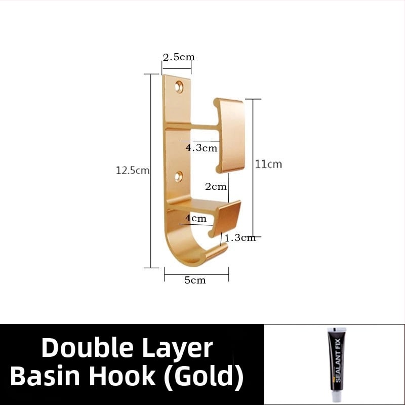 Стенна закачалка за мивка от Space Aluminum, модерн стил на проста естетика, тегло 0,056 кг, обработка Bright Light