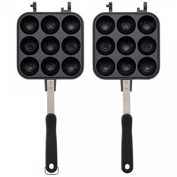Takoyaki tava s neprijanjajućim premazom, aluminij, 1 kg, dubina 4 cm, pogodna za plinsku ploču