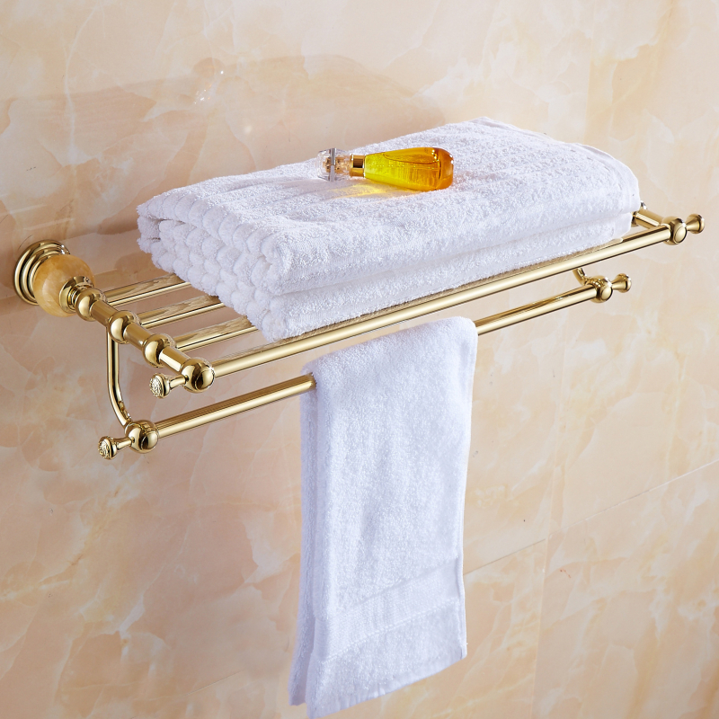 Držač za ručnike od nehrđajućeg čelika, zidni, elektroplatinirani završetak, stil pristupačnog luksuza, set od šest komada ili više