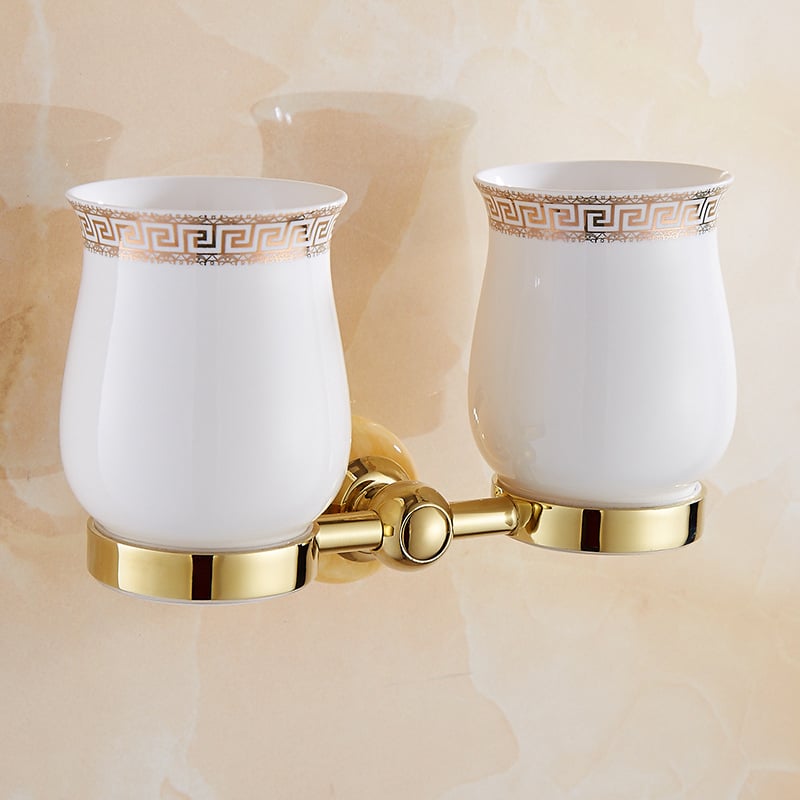 Držač za ručnike od nehrđajućeg čelika, zidni, elektroplatinirani završetak, stil pristupačnog luksuza, set od šest komada ili više