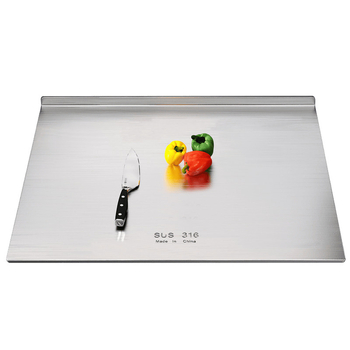 Дъска за разточване и рязане от 316 неръждаема стомана, двустранна, удебелена, екстра-голяма