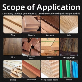 Burghiu pentru lemn cu vârf triplu – pentru bormașină manuală, găurire în lemn și în plastic, multifuncțional