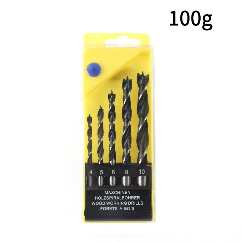 Burghiu pentru lemn cu vârf triplu – pentru bormașină manuală, găurire în lemn și în plastic, multifuncțional