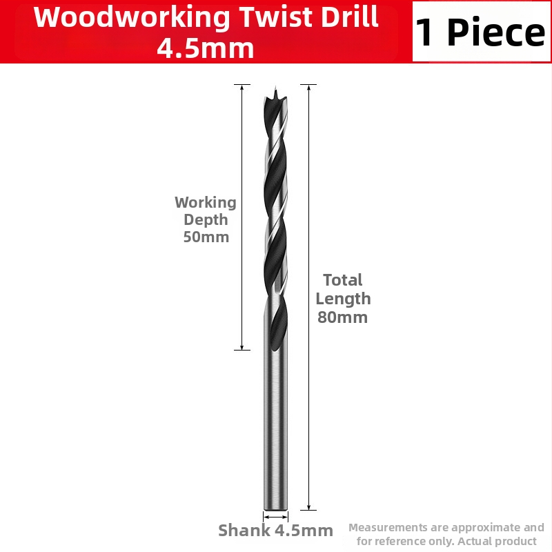 Burghiu pentru lemn cu vârf triplu – pentru bormașină manuală, găurire în lemn și în plastic, multifuncțional