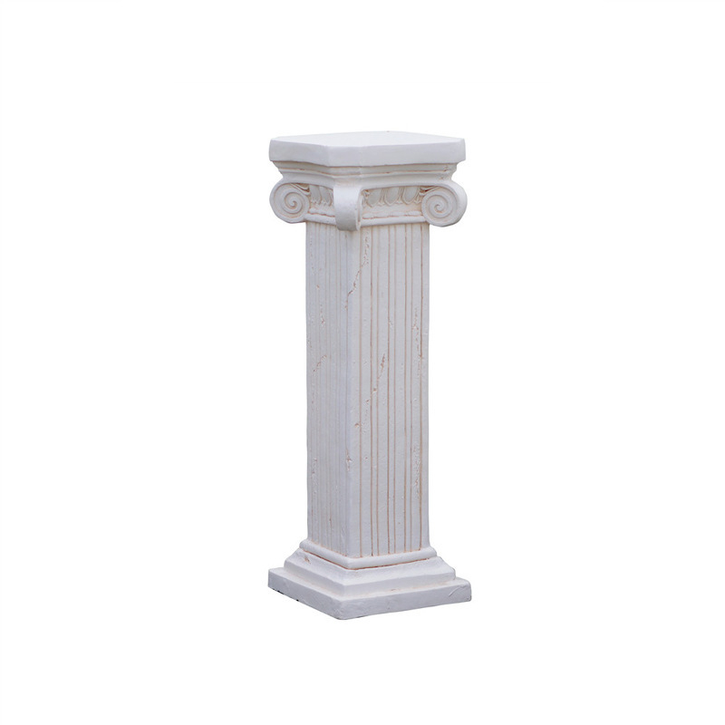 Vază decor european cu coloană romană - element decorativ pentru nunți, grădină și balcon; material oxid de magneziu; gravură; potrivit ca un cadou personal; festivaluri: Qixi, Halloween, Easter, National Day, Children's Day, Women's Day