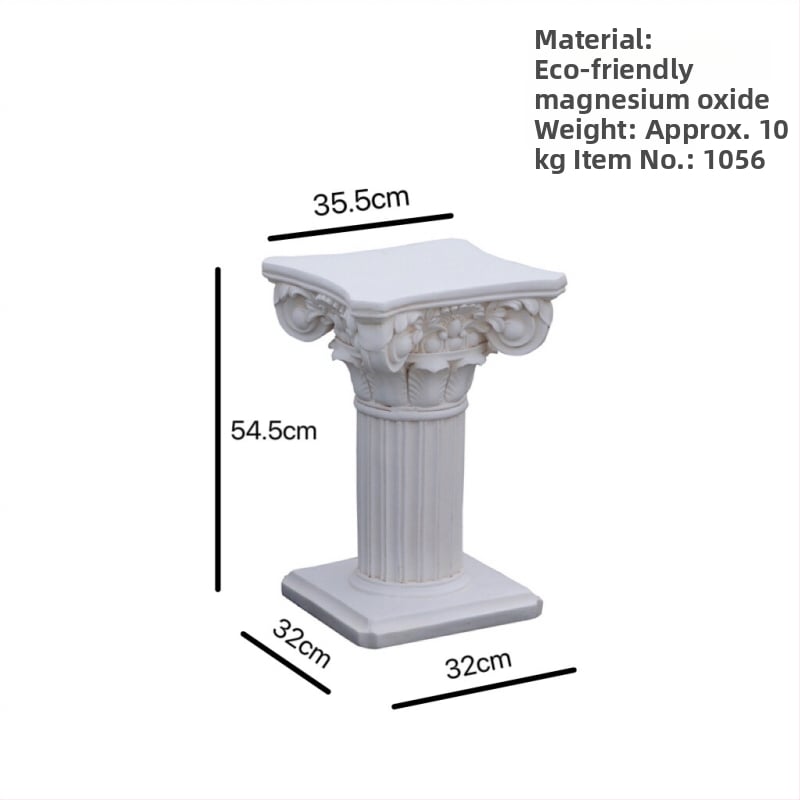 Vază decor european cu coloană romană - element decorativ pentru nunți, grădină și balcon; material oxid de magneziu; gravură; potrivit ca un cadou personal; festivaluri: Qixi, Halloween, Easter, National Day, Children's Day, Women's Day