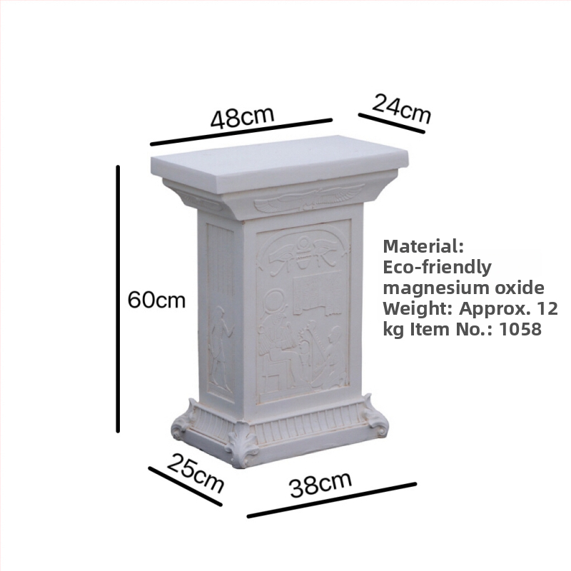 Vază decor european cu coloană romană - element decorativ pentru nunți, grădină și balcon; material oxid de magneziu; gravură; potrivit ca un cadou personal; festivaluri: Qixi, Halloween, Easter, National Day, Children's Day, Women's Day