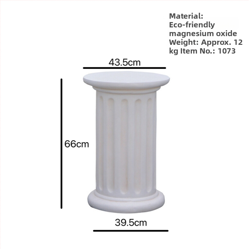 Vază decor european cu coloană romană - element decorativ pentru nunți, grădină și balcon; material oxid de magneziu; gravură; potrivit ca un cadou personal; festivaluri: Qixi, Halloween, Easter, National Day, Children's Day, Women's Day