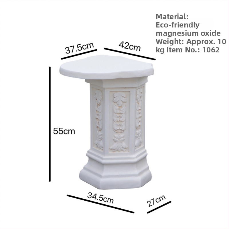 Vază decor european cu coloană romană - element decorativ pentru nunți, grădină și balcon; material oxid de magneziu; gravură; potrivit ca un cadou personal; festivaluri: Qixi, Halloween, Easter, National Day, Children's Day, Women's Day