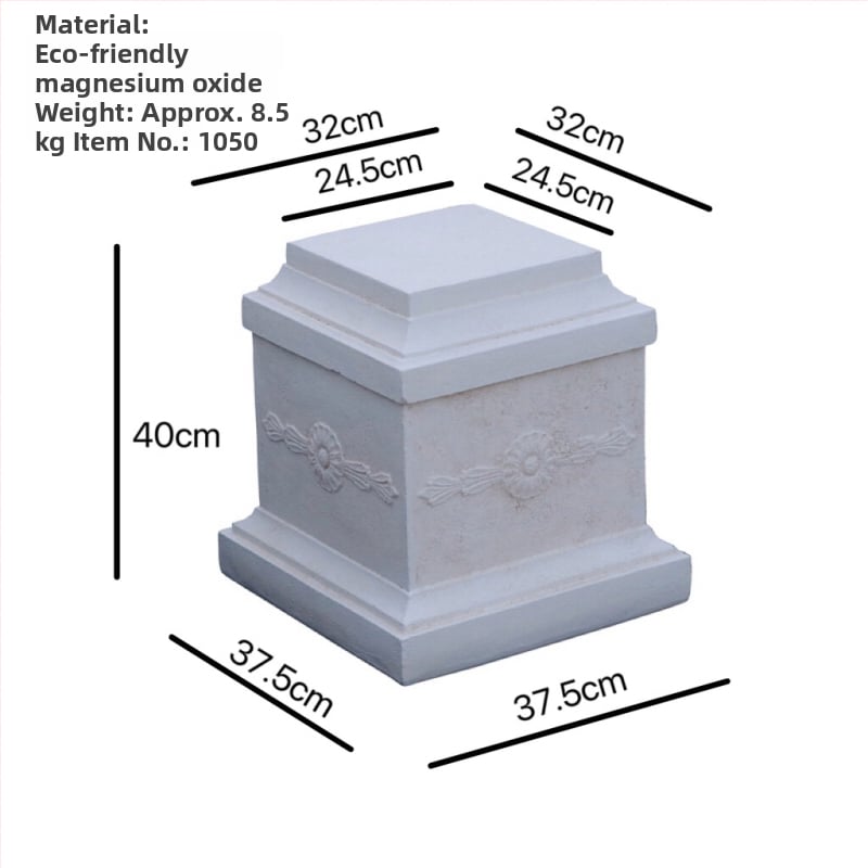 Vază decor european cu coloană romană - element decorativ pentru nunți, grădină și balcon; material oxid de magneziu; gravură; potrivit ca un cadou personal; festivaluri: Qixi, Halloween, Easter, National Day, Children's Day, Women's Day