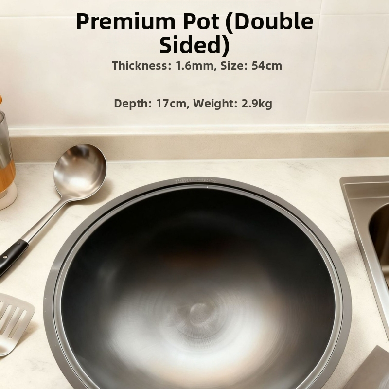 Viacúčelová hrniec z rýdzeho železa — čínskeho štýlu, odolný voči hrdzi, ekologický, vhodný pre všetky platne