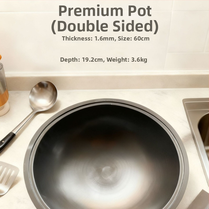 Viacúčelová hrniec z rýdzeho železa — čínskeho štýlu, odolný voči hrdzi, ekologický, vhodný pre všetky platne