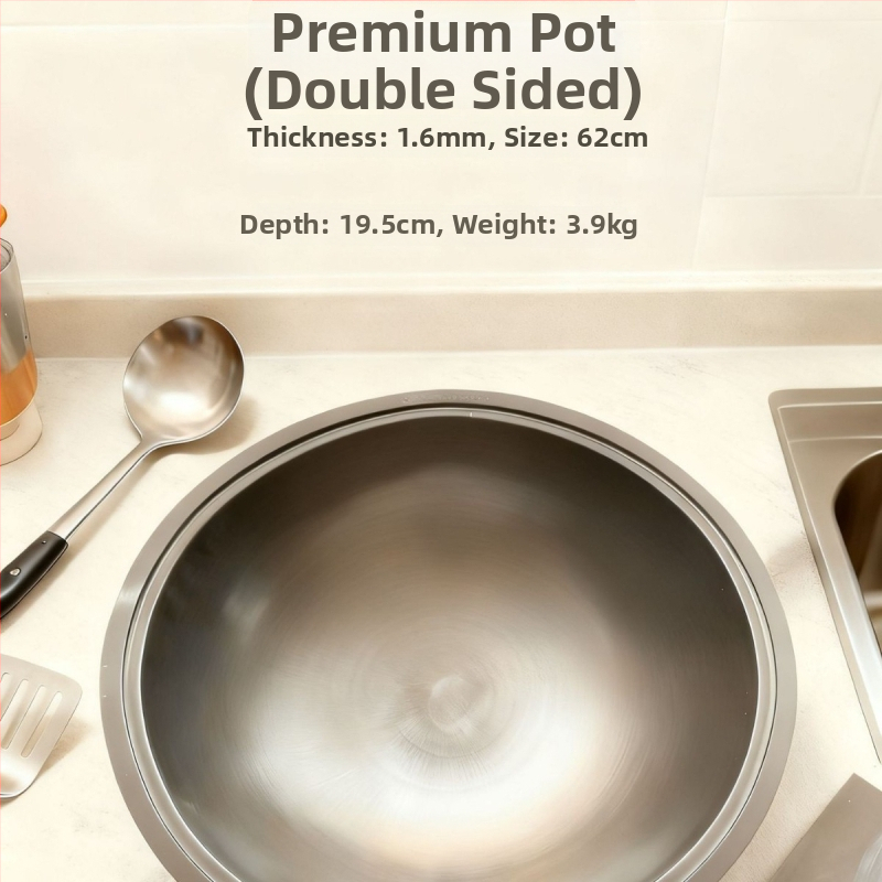 Viacúčelová hrniec z rýdzeho železa — čínskeho štýlu, odolný voči hrdzi, ekologický, vhodný pre všetky platne