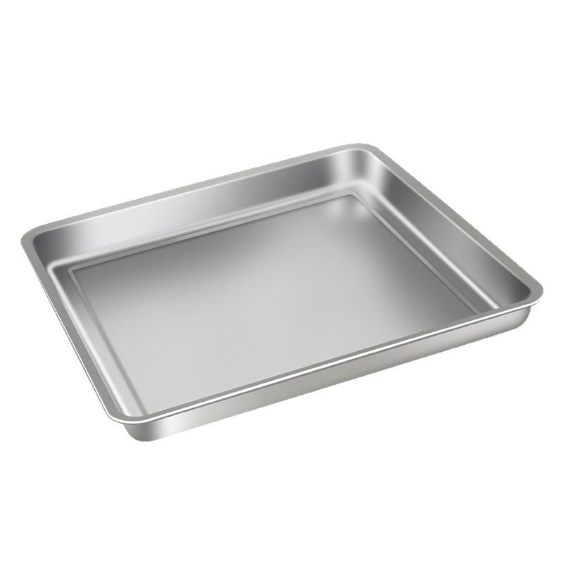 Квадратна тава от неръждаема стомана за печене, полирана повърхност, подходяща за хотели и ресторанти, възможност за печат на лого и персонализация.