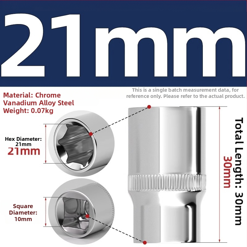 Krátka rýchlovrát s 6-uholnou hlavou, predĺženie tyče a univerzálny kĺb; materiál: chróm-vanádium oceľ; leštený povrch