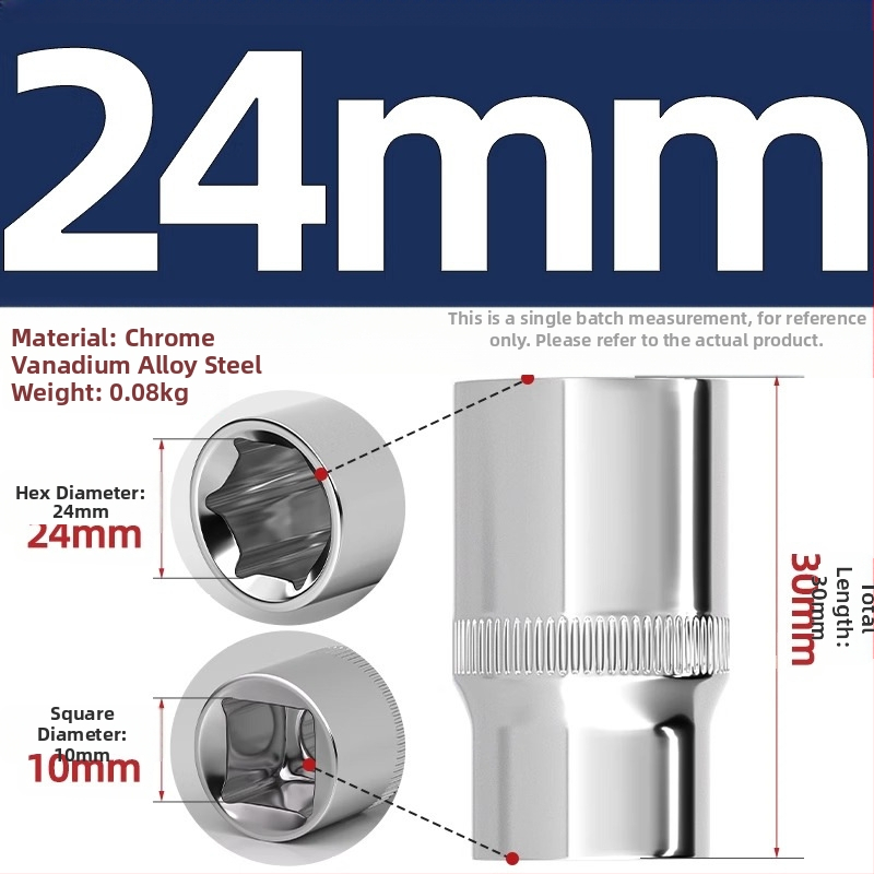 Krátka rýchlovrát s 6-uholnou hlavou, predĺženie tyče a univerzálny kĺb; materiál: chróm-vanádium oceľ; leštený povrch