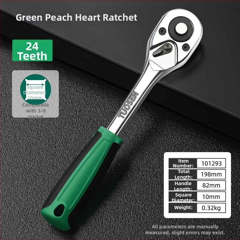 Krátka rýchlovrát s 6-uholnou hlavou, predĺženie tyče a univerzálny kĺb; materiál: chróm-vanádium oceľ; leštený povrch