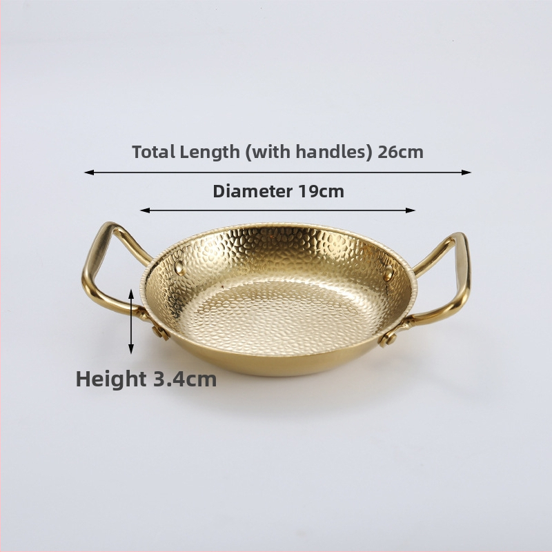 Nerezový panv s dvojitým uchom, 304 nerez, indukčná kompatibilita, nepriľnavý povrch