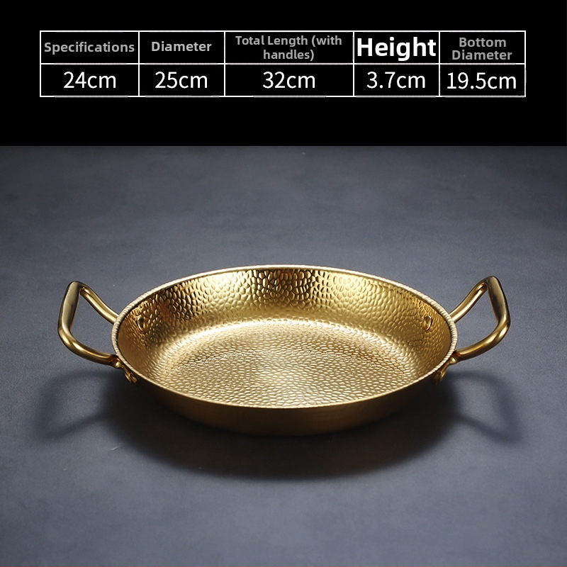 Nerezový panv s dvojitým uchom, 304 nerez, indukčná kompatibilita, nepriľnavý povrch